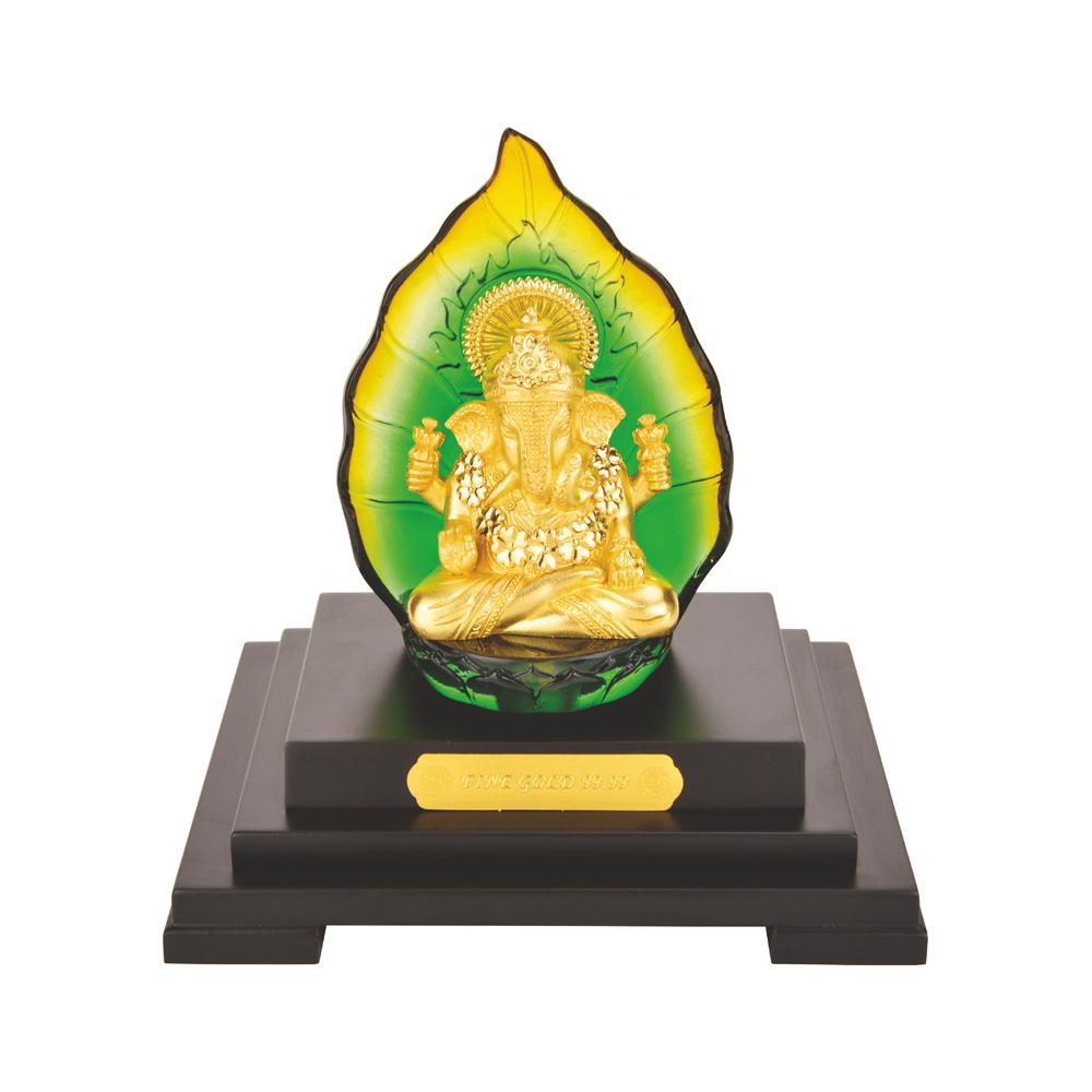 AR-WN-051 : Ganesha Window With Color Leaf