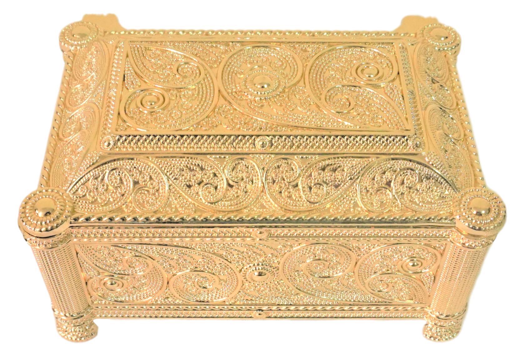 SFP-88153MG : 24K Gold Plated Designer Jewelry Box - Rectangle