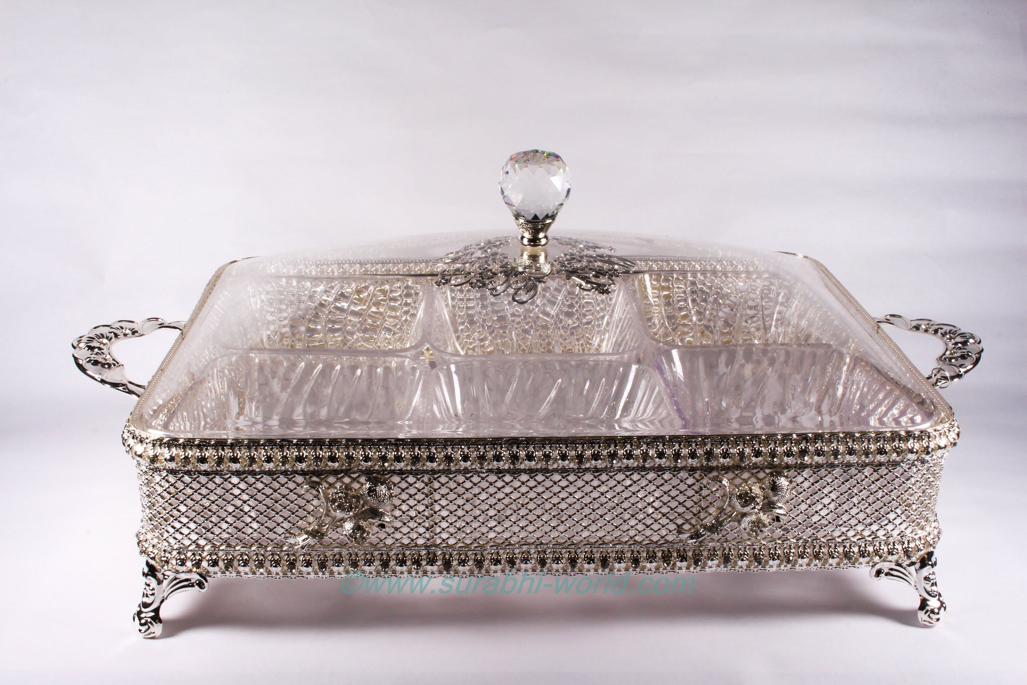 SGG811247S- Rich Silver plated 6 pcs Premium Dry Fruit / Nut Box