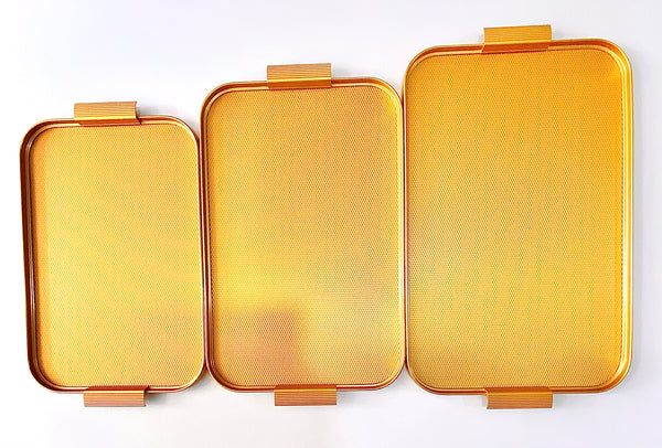 SKY TP02 -  Andoised Gold Celebration Trays Medium Size - Tirupputu Thattu