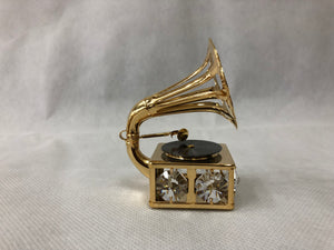 SCU - 3540 - Crystal gift gramophone miniature