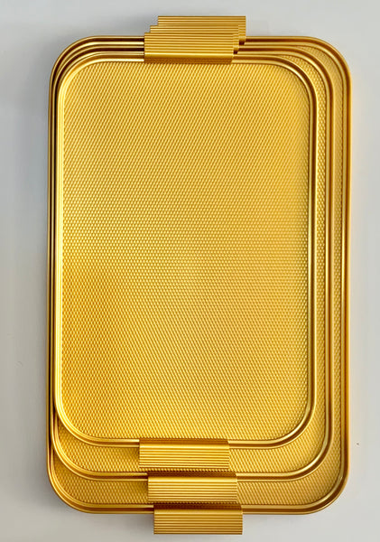 SKY TP03 -  Andoised Gold Celebration Trays Large Size - Tirupputu Thattu