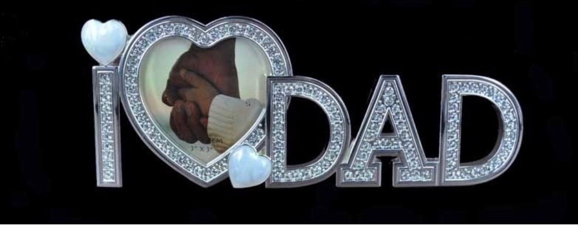 SAT- PF 10233A -I Love Dad Photo Frame With Austrian Crystals